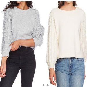 2 Nordstrom 1.STATE FRINGE SLEEVE SWEATERS BUNDLE LOT